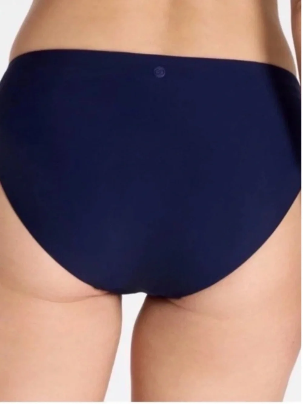 Calia Swim Bottoms Large Bikini Womens Navy Blue Core Mid Rise NWT